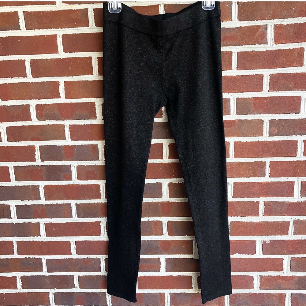 Express black leggings with gold sparkles